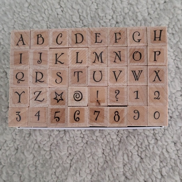 2 Sets Wooden Alphabet Stamps - Picture 4 of 9
